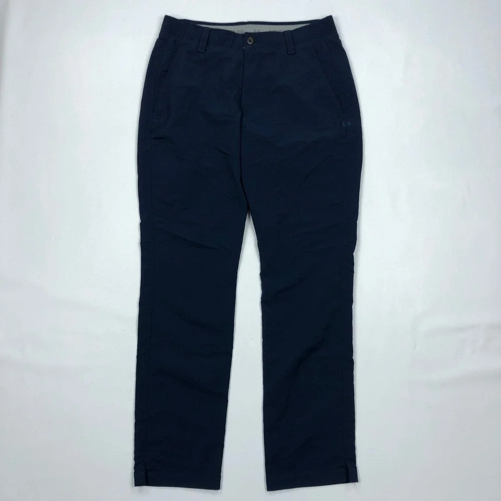 Under Armour Mens 32x32 Match Play Golf Pants Academy Navy Blue Performance